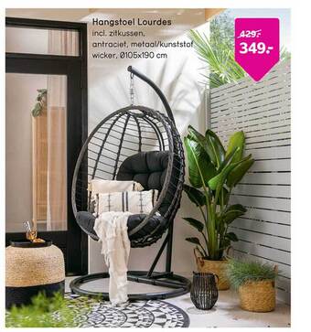 Leen Bakker Hangstoel Lourdes aanbieding