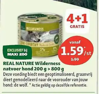 Maxi Zoo Real Nature Wilderness Natvoer Hond 200g aanbieding
