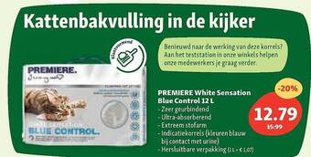 Maxi Zoo Premiere White Sensation Blue Control 12 L aanbieding