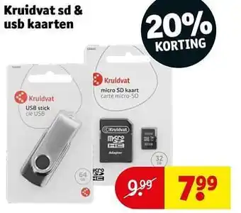 Kruidvat Kruidvat sd + usb kaarten aanbieding