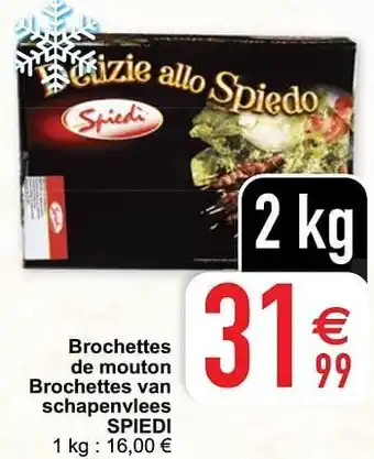 Cora Brochettes de mouton brochettes van schapenvlees spiedi aanbieding