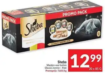 Intermarché Sheba vlootjes voor katten classics terrine - paté aanbieding