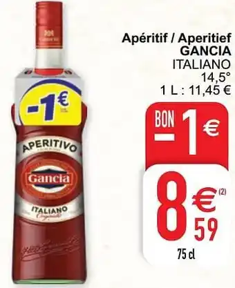 Cora Apéritif - aperitief gancia italiano aanbieding