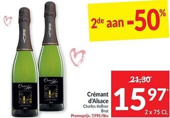Intermarché Crémant d`alsace charles kellner brut aanbieding