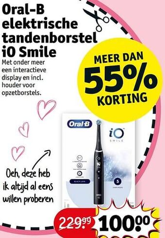 Kruidvat Oral-b elektrische tandenborstel io smile aanbieding