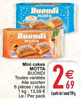 Cora Mini cakes motta buondi aanbieding