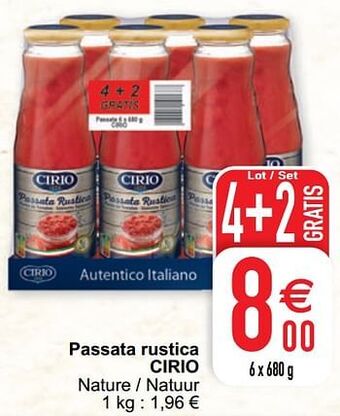Cora Passata rustica cirio aanbieding