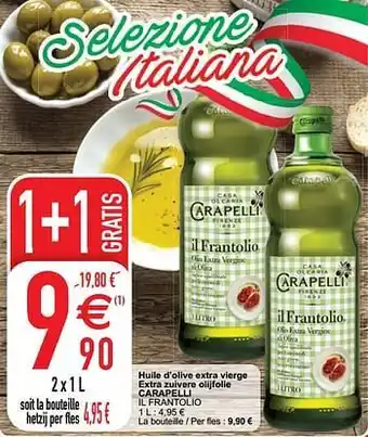 Cora Huile d’olive extra vierge extra zuivere olijfolie carapelli il frantolio aanbieding