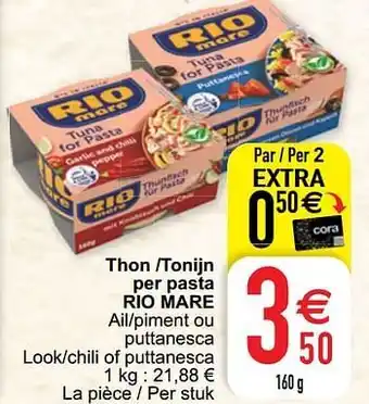 Cora Thon -tonijn per pasta rio mare aanbieding