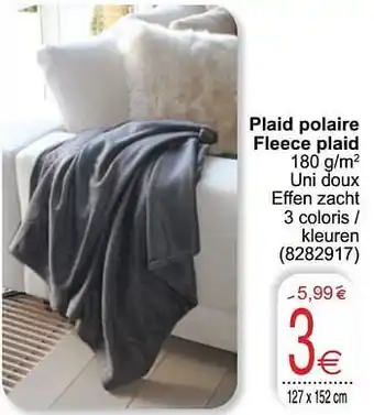 Plaid polaire fleece plaid