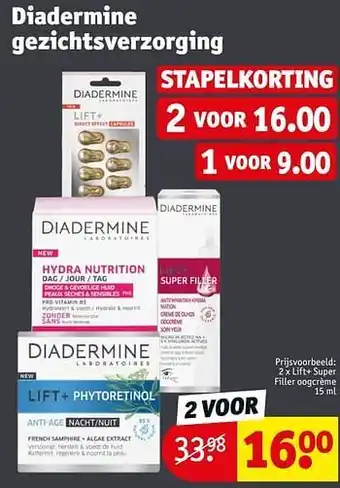 Kruidvat Lift+ super filler oogcrème aanbieding