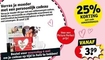 Kruidvat Verras je moeder met een persoonlijk cadeau aanbieding