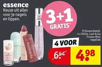 Kruidvat Shine last + go frozen mint nagellak aanbieding