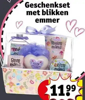 Kruidvat Geschenkset met blikken emmer aanbieding