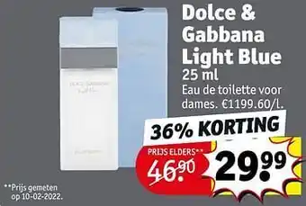 Kruidvat Dolce + gabbana light blue edt aanbieding