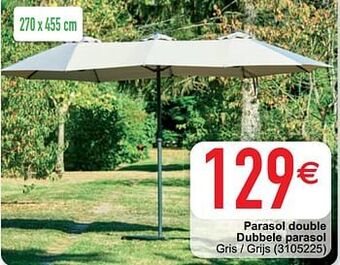 Cora Parasol double dubbele parasol aanbieding