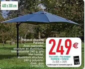 Cora Parasol déporté parasol aanbieding