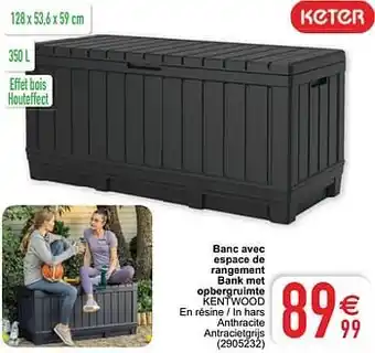 Cora Banc avec espace de rangement bank met opbergruimte kentwood aanbieding