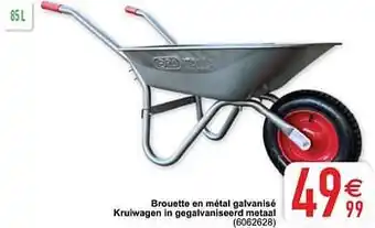 Cora Brouette en métal galvanisé kruiwagen in gegalvaniseerd metaal aanbieding