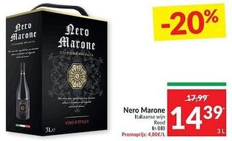 Intermarché Nero marone italiaanse wijn rood aanbieding