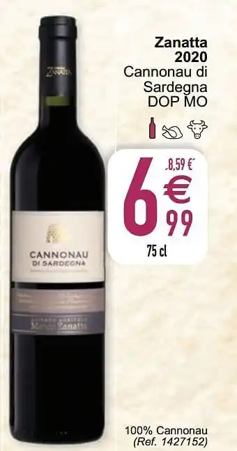 Cora Zanatta 2020 cannonau di sardegna dop mo aanbieding