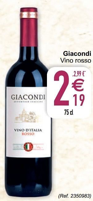 Cora Giacondi vino rosso aanbieding