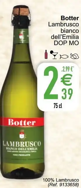 Cora Botter lambrusco bianco dell’emilia dop mo aanbieding