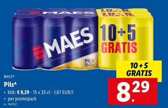 Lidl Maes Pils aanbieding