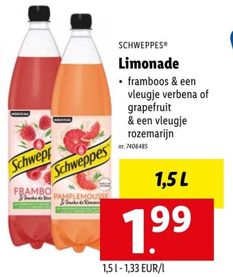 Lidl Schweppes Limonade aanbieding