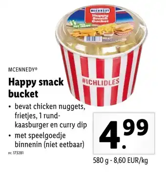 Lidl Mcennedy Happy snack bucket aanbieding