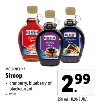 Lidl Mcennedy Siroop aanbieding