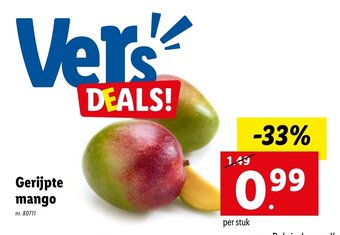 Lidl Gerijpte mango aanbieding