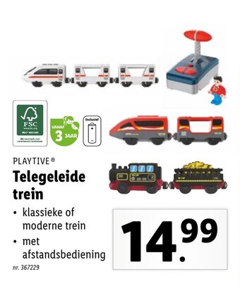 Lidl Playtive Telegeleide trein aanbieding