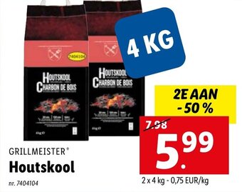 Lidl Grillmeister Houtskool aanbieding