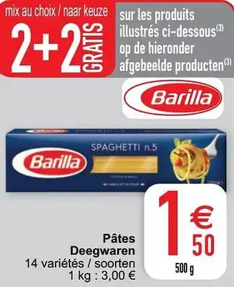 Cora Pâtes deegwaren aanbieding