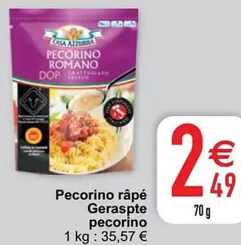 Cora Pecorino râpé geraspte pecorino aanbieding