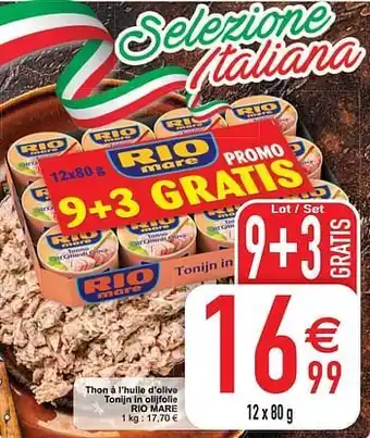 Cora Thon à l’huile d’olive tonijn in olijfolie rio mare aanbieding