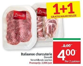 Intermarché Italiaanse charcuterie donzelli aanbieding