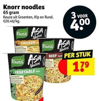 Kruidvat Knorr noodles aanbieding