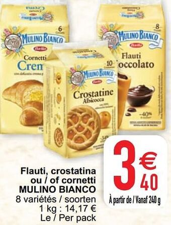 Cora Flauti crostatina ou - of cornetti mulino bianco aanbieding