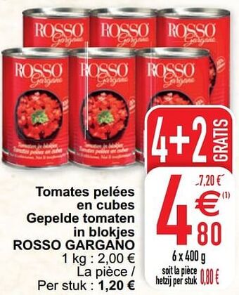 Cora Tomates pelées en cubes gepelde tomaten in blokjes rosso gargano aanbieding