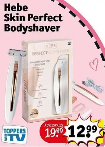 Kruidvat Hebe skin perfect bodyshaver aanbieding