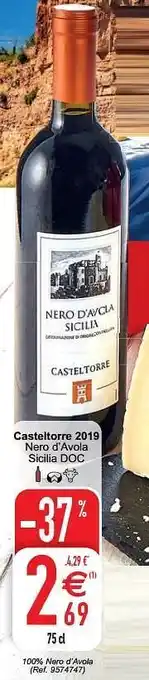 Cora Casteltorre 2019 nero d’avola sicilia doc aanbieding