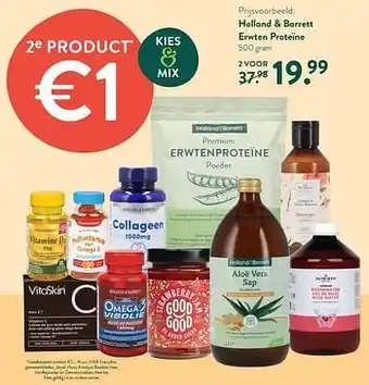 Holland & Barrett Holland + barrett erwten proteïne aanbieding