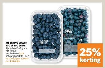 Albert Heijn Ah blauwe bessen aanbieding
