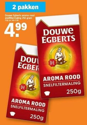 Albert Heijn Douwe egberts aroma rood snelfiltermaling aanbieding