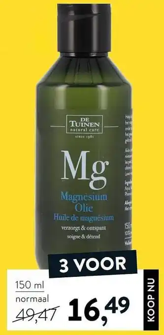 Holland & Barrett Mg magnesium olie aanbieding