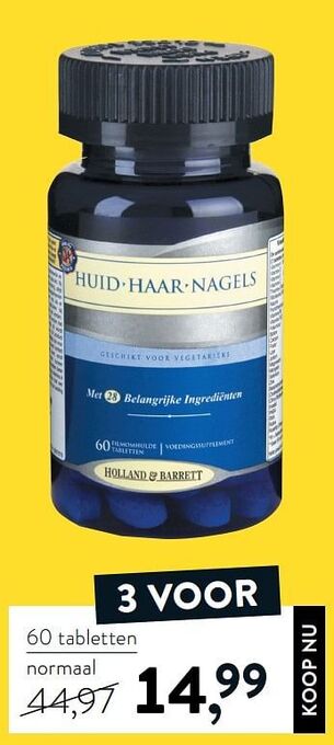 Holland & Barrett Huid haar nagels aanbieding