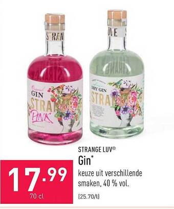 ALDI Strange Luv Gin aanbieding