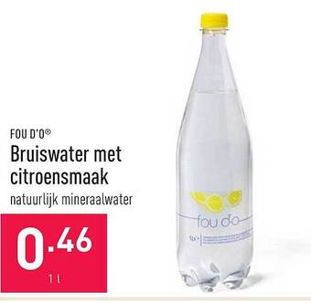 ALDI Fou D'o Bruiswater Met Citroensmaak aanbieding